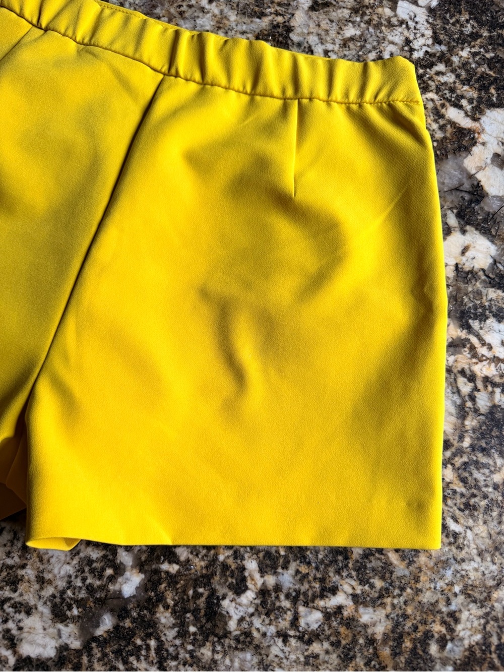 Zara Yellow Ruffle Skort, high waist, side zip, elastic back waist, CUTE! Size S - Picture 9 of 13